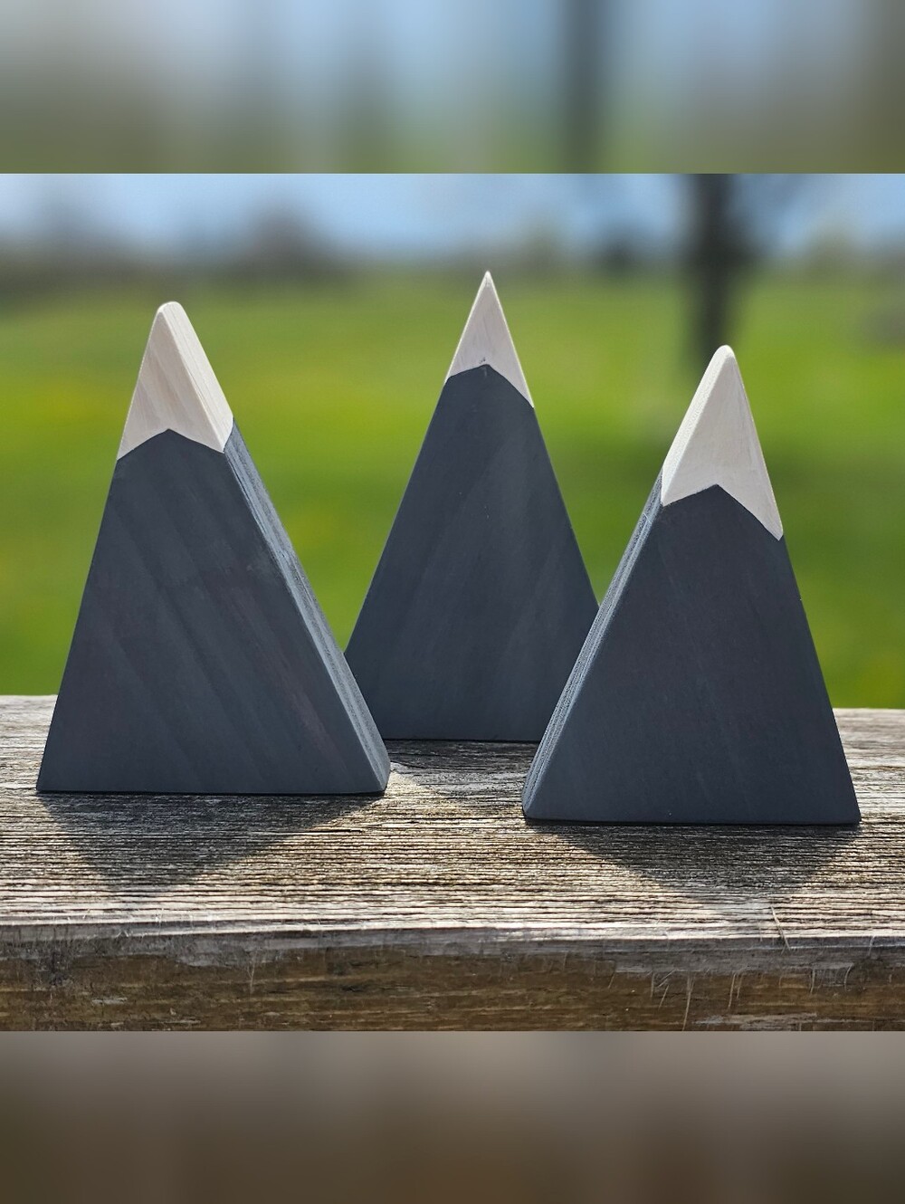 Wood Mountains - Natural & Gray Handmade Home Decor
